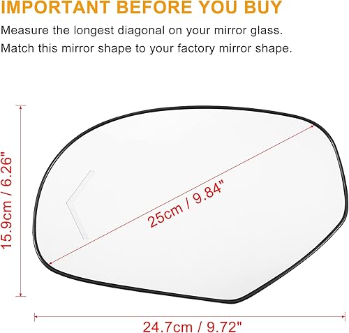 Miniatura 3 de X AUTOHAUX Espejo retrovisor del coche lado izquierdo calefactado espejo reemplazo LED señal de giro para GMC Sierra 1500 3500 HD para Escalade para