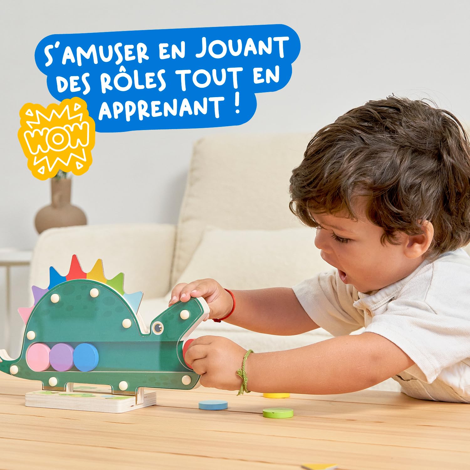 Train Bois Enfant Train En Bois Dinosaure, Jouet En Train Pour Enfants, Jouet Montessori 2 Ans, Jeux Educatif Montessori Pour Garçons Filles, Cadeaux Pour 1 2 3 4 5 Ans Filles Garçons Jeux Fille 2 Ans
