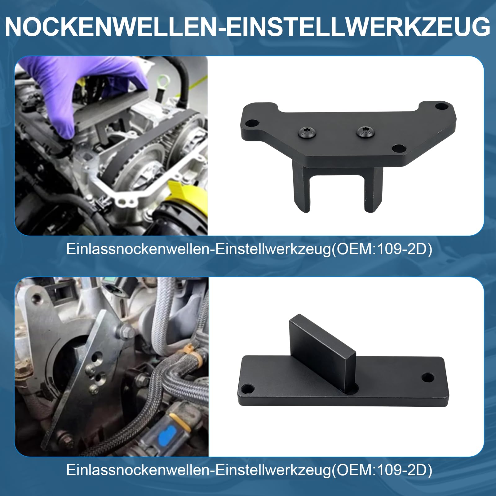 Motor Einstellwerkzeug Satz für 1.2 Vti (VVT) /GDI PureTech Benzin, Zahnriemen Werkzeug Kompatibel mit Opel Peugeot Citroen Nockenwelle Arretierwerkzeug G-0109-2E,G-0109-6,0109-2C/2D,109-2B,0109-2B