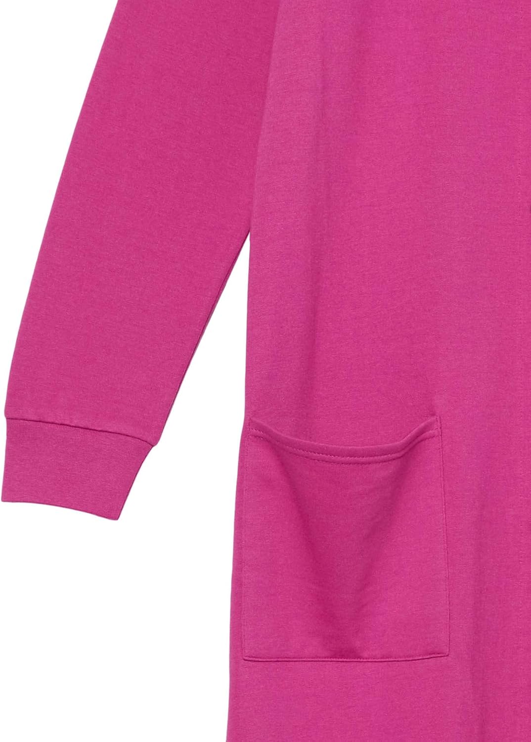 AmeriMark Women's Fleece Snap Front Long Bath Robe w/Patch Pockets & Neck Cuff