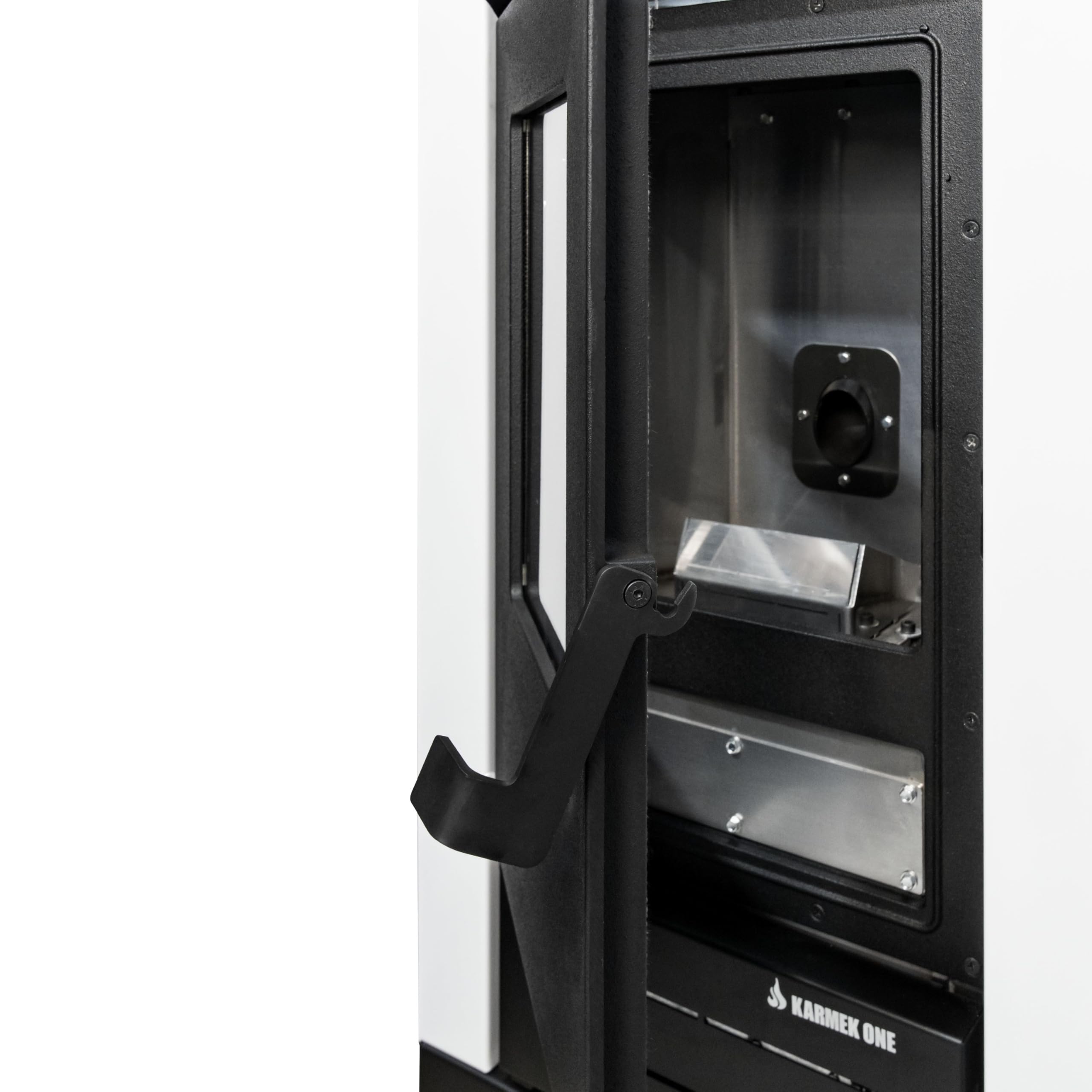 EIDER BIOMASA Estufa de Pellets GIOVE – 10,8 kW – Rendimiento 90% – Tolva 16 kg – Hasta 315 m³ – Programación Semanal – Display Digital – Salida 80 mm – Clase Energética A+