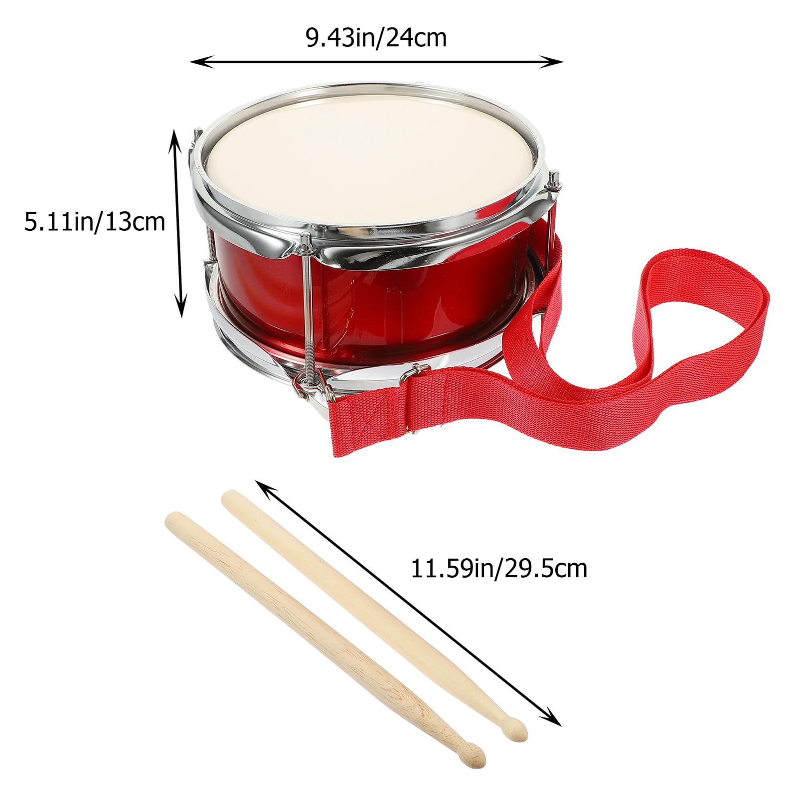 Caja Profesional de Metal Roja, 1 Set, Instrumento de Percusión | Educativo de Madera, Resistencia al Desgaste, Coordinación Mano y Mente, para Principiantes