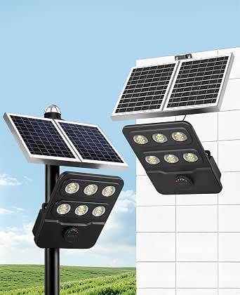 JAYNLT JX-10000W Solar Street Lights Outdoor, 3000K-6500K Solar Flood Light