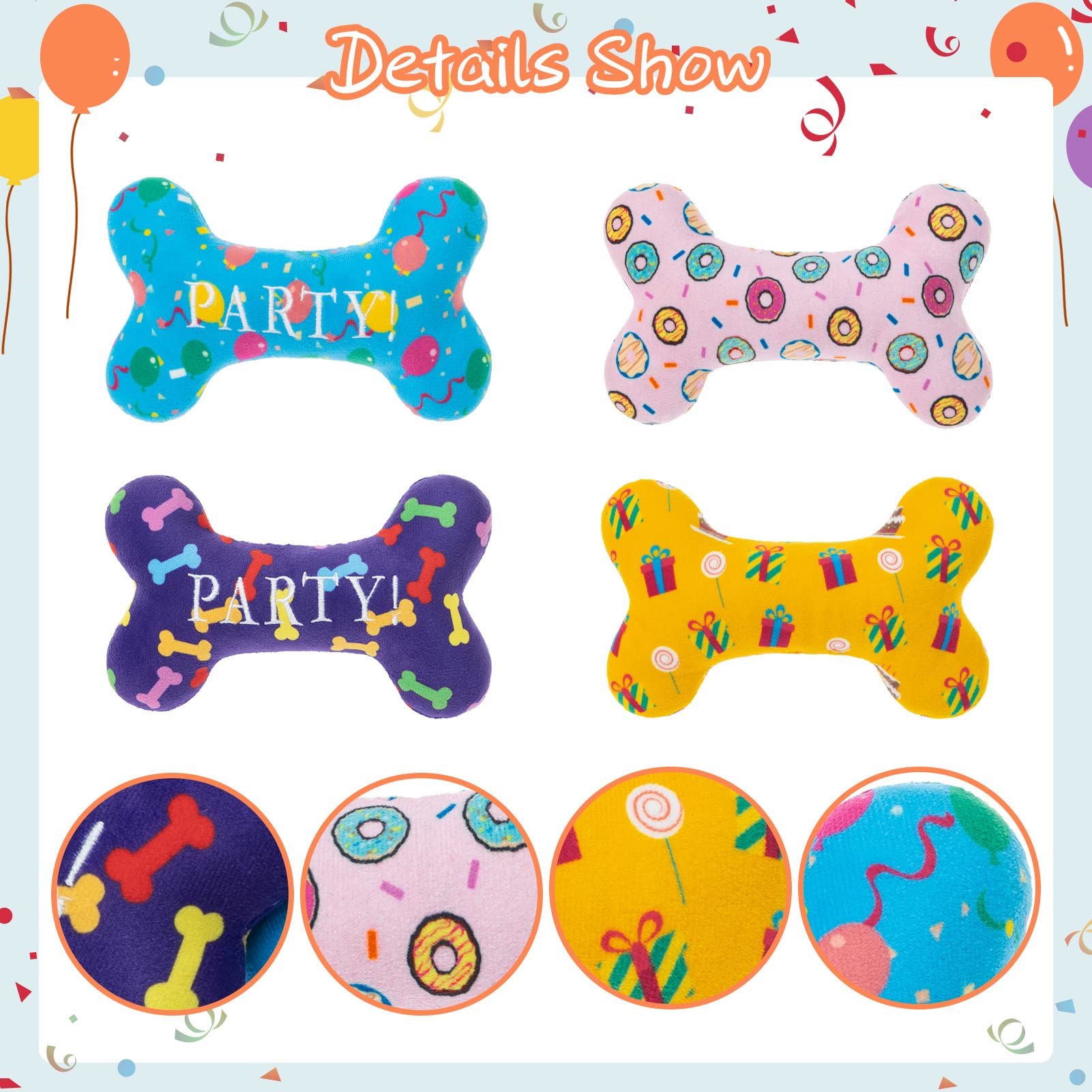 SCENEREAL Giocattoli Squeak per cani di piccola taglia
