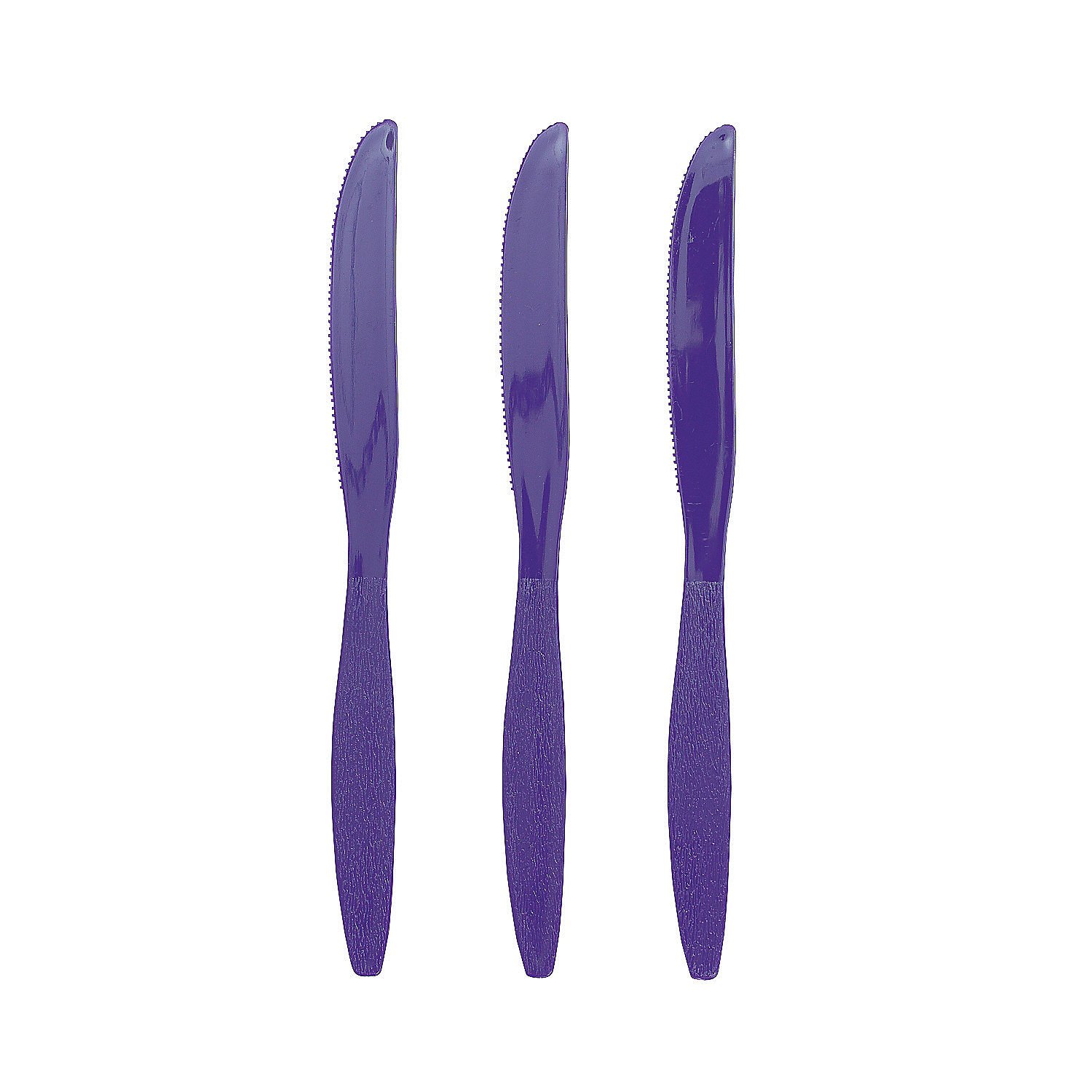 Fun Express - Royal Purple Plastic Knives (50 Pc) - Party Supplies - Solid Tableware - Cutlery - 50 Pieces