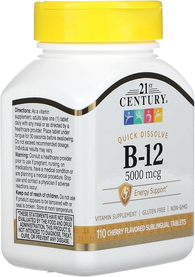 21st Century B-12 5000 mcg Tabletas Sublingual 110 Tabletas miniatura 2