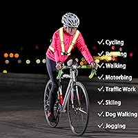 Vista 4 de High Visibility Reflective Vest Safety Vest Running Reflective Gear Adjustable Reflective Vest for Walking,Jogging,Hiking,Night Cycling