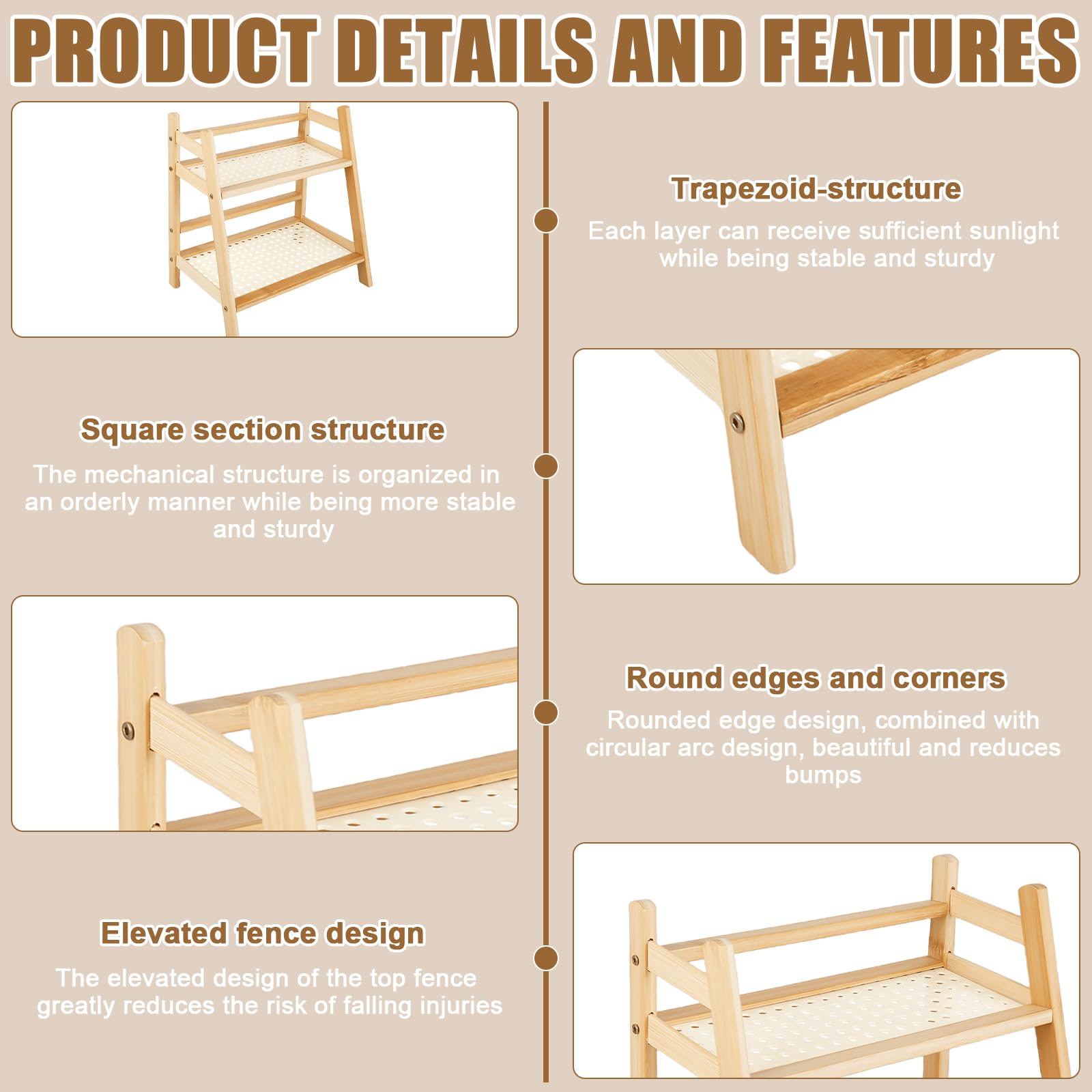 GOMETY Scaffale portaspezie da cucina, 40 x 18 x 29 cm, in bambù, imitazione di rattan, decorazione da cucina, organizer in piedi, organizer da cucina, cialde da caffè, organizer per ufficio, bagno