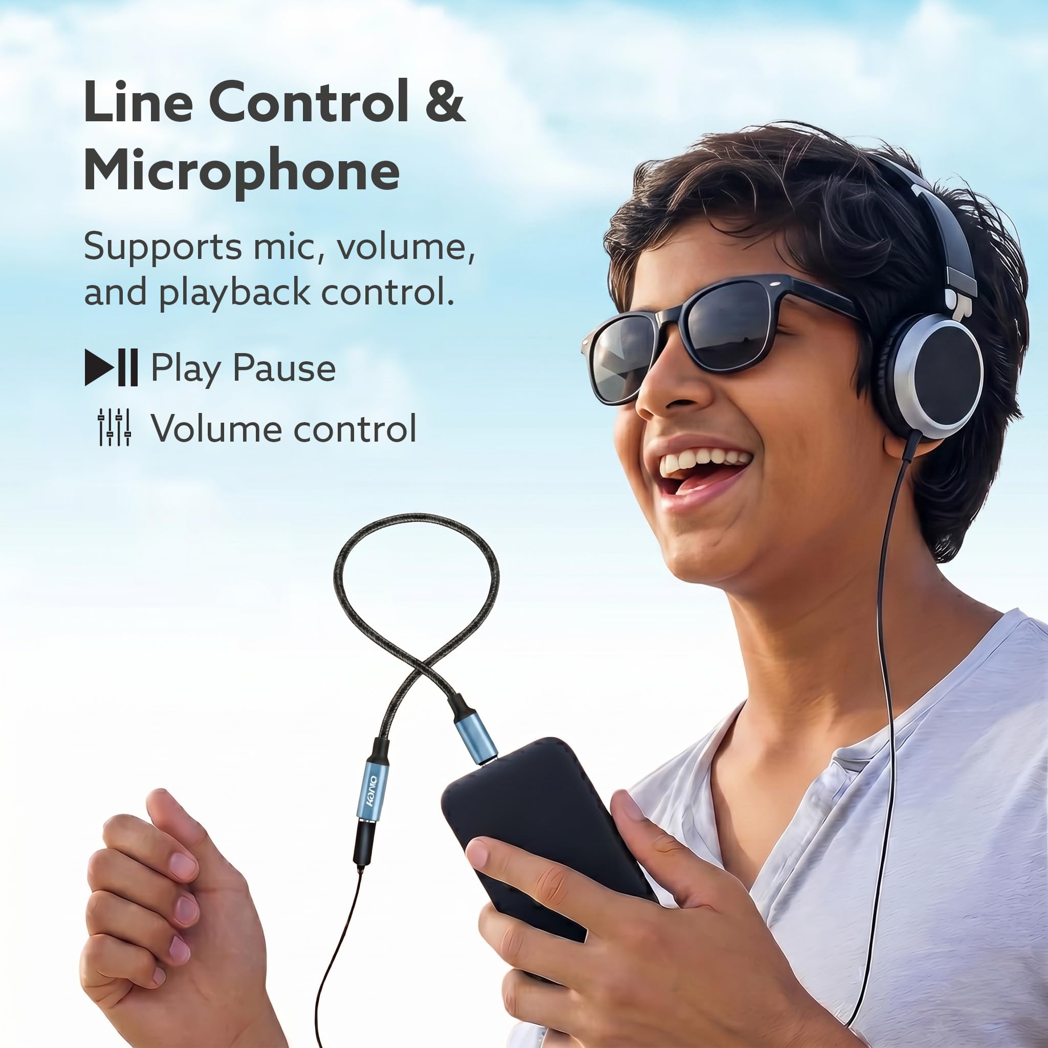 AGARO Type-C to 3.5mm Aux Female Converter with Built-in DAC, Hi-Res Durable Audio Adapter, Supports Mic & Calls, Compatible with iPhone 15 & above, Mobile, Laptops, Plug & Play USB-C to AUX Adapter — Amazon image 3