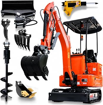 1.4 Ton Compact Mini Excavator with B&S Gas Engine & Side Swing