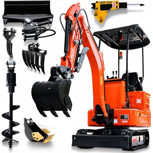 1.4 Ton Compact Mini Excavator with B&S Gas Engine & Side Swing