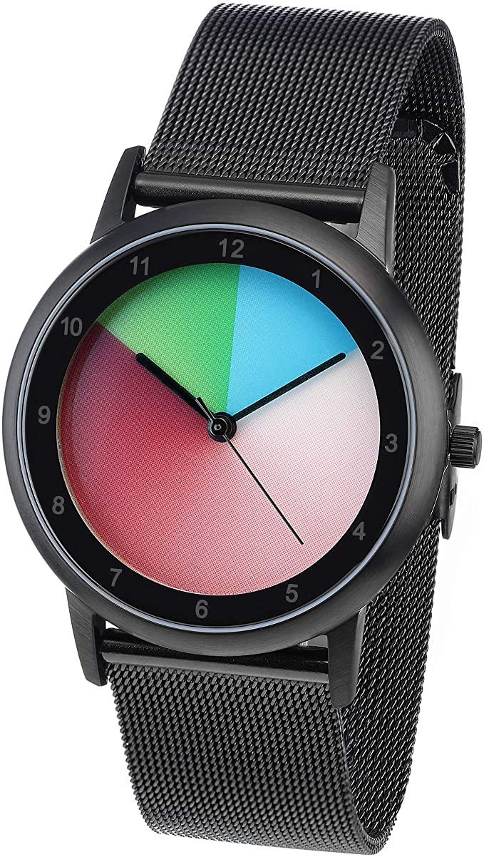 Rainbow e-Motion of Color Avantgardia Classic Unisex Quarz Armbanduhr Edelstahlgehäuse
