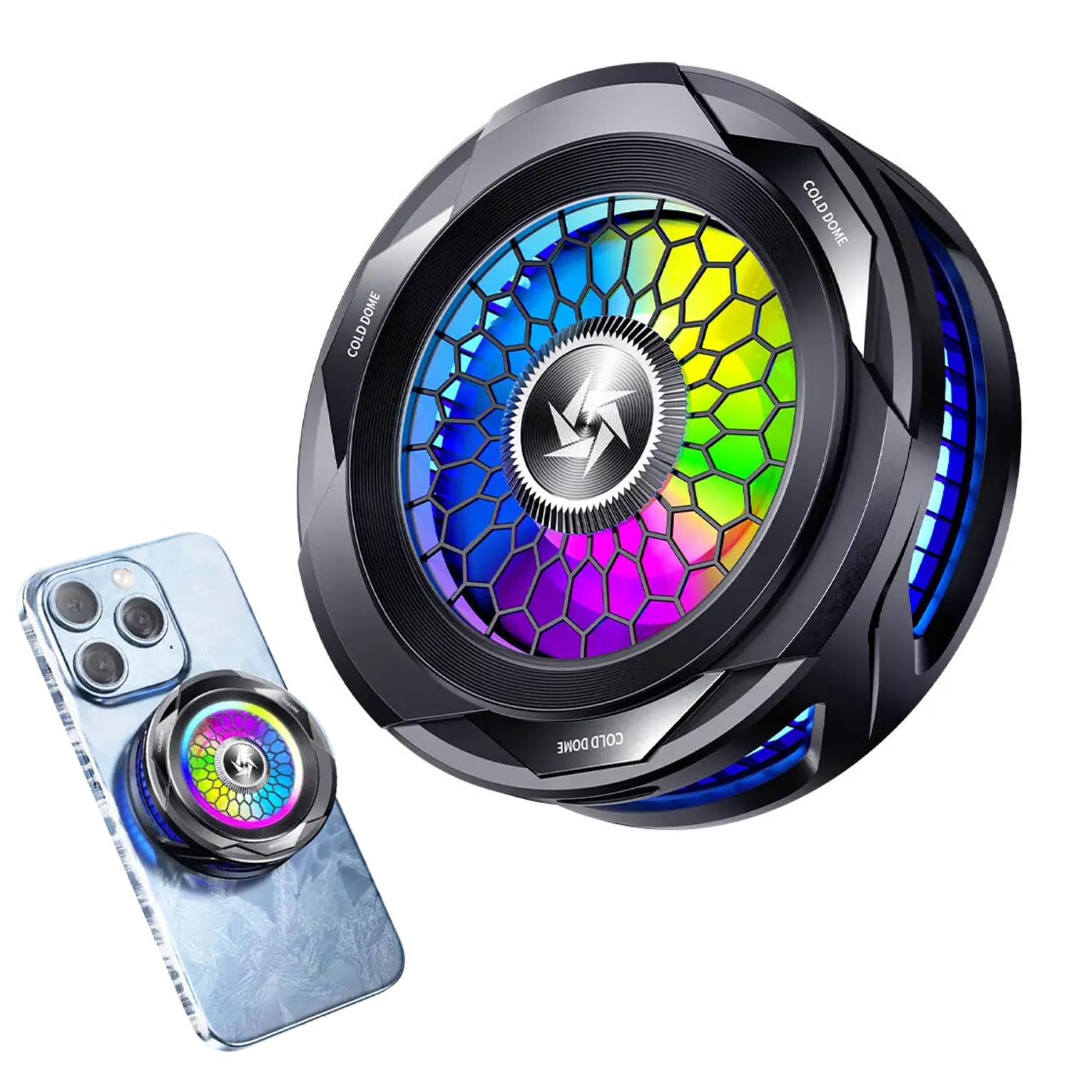 WRADER Phone Cooler for Gaming for Game Long Filming Mobile Gaming Fan Mobile Cooling Gadget (Black, ABS Body, SL25 Model)-image-42