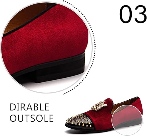 Miniatura 4 de Mocasines de piel auténtica, textura metalizada, brillantina, sin agujetas, para hombre