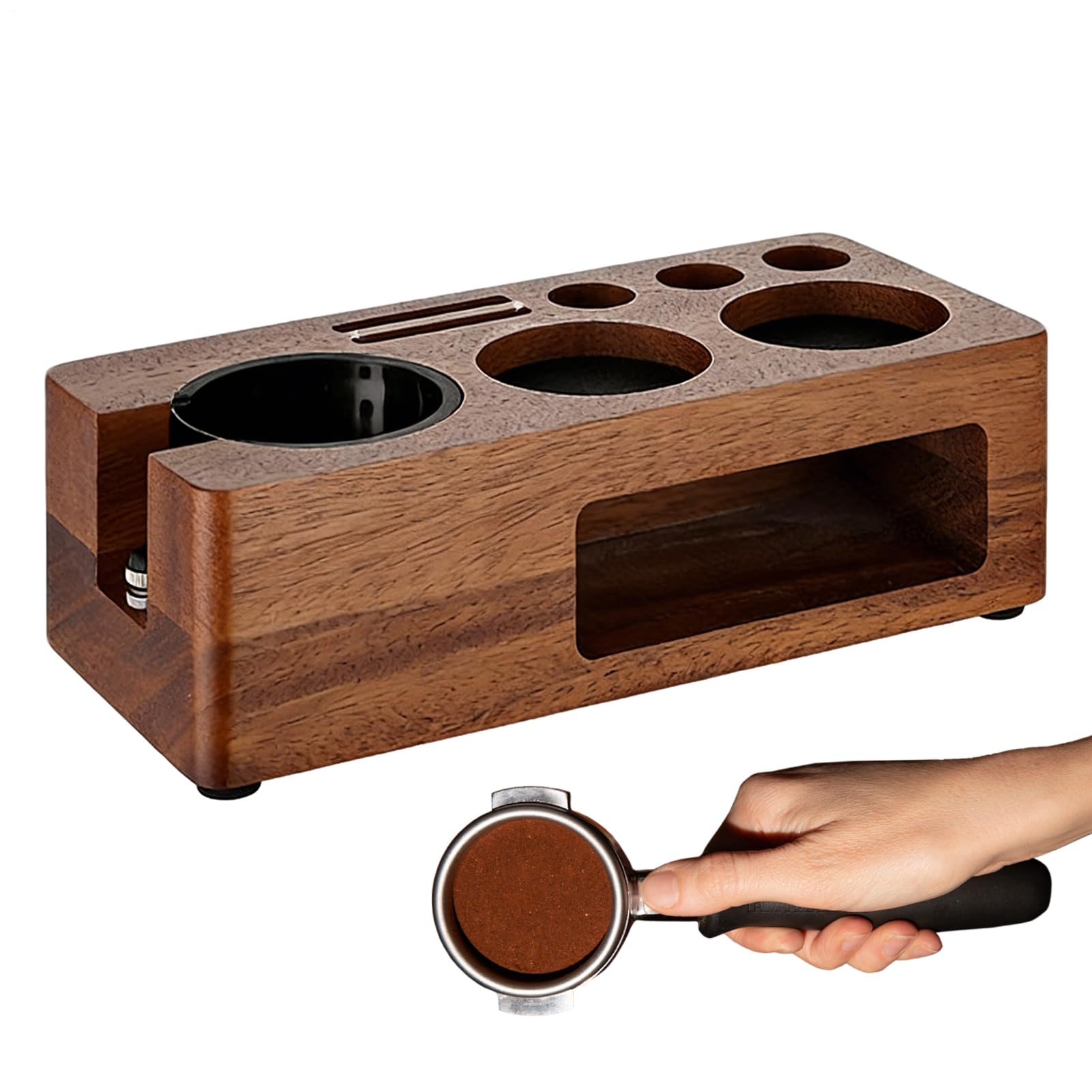 Estación de atasco – Soporte de portafiltro a, dispositivo de atasco a presión baristas, accesorio đe flujo de trabajo compacto, herramienta de preparación de café | Soporte para conf