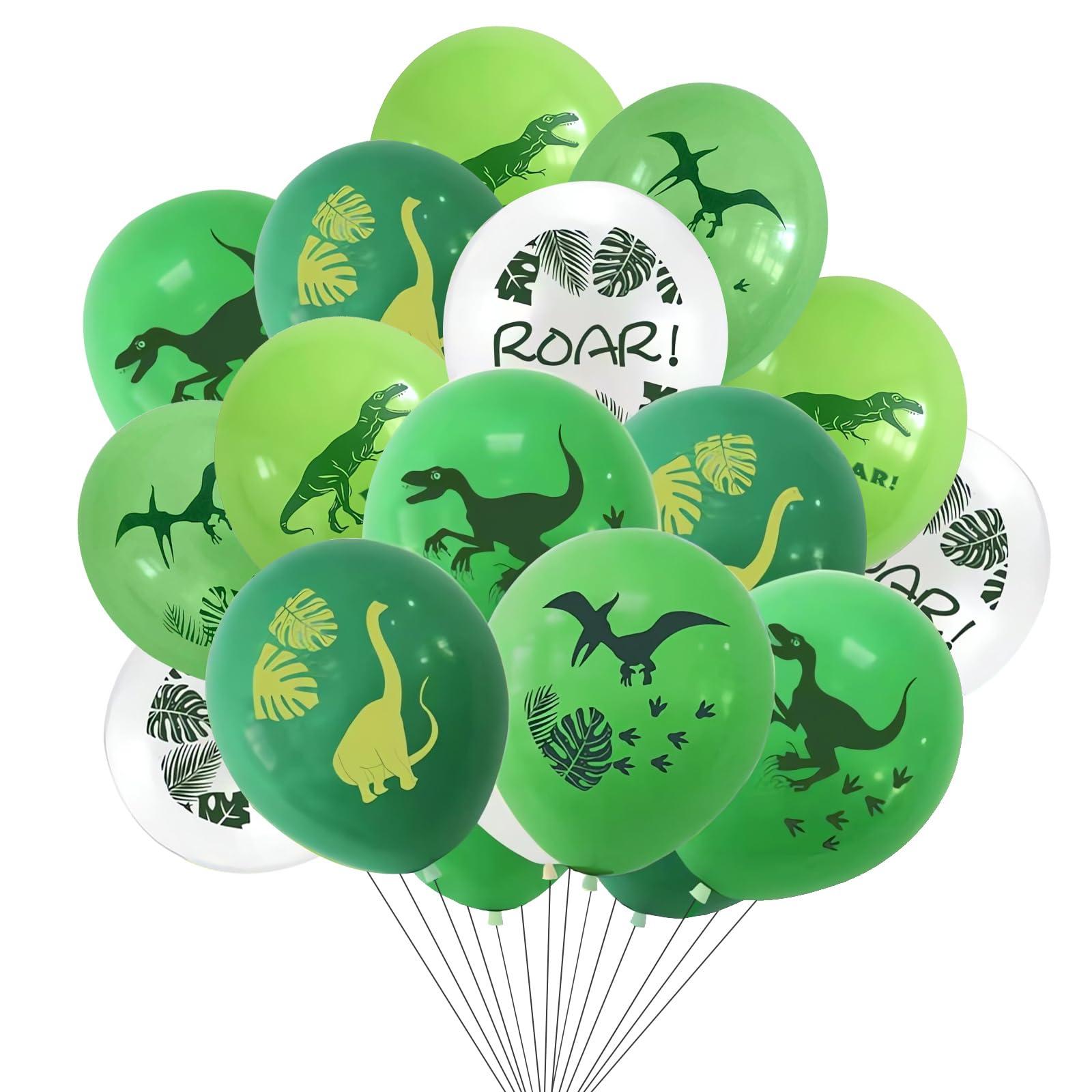 30 Piezas Globos Dino, Globos Dinosaurio Decoración de Cumpleaños Globo Dino de la Jungla Globos Jurásicos Dino Tema de Látex para Niños (12 Pulgadas)