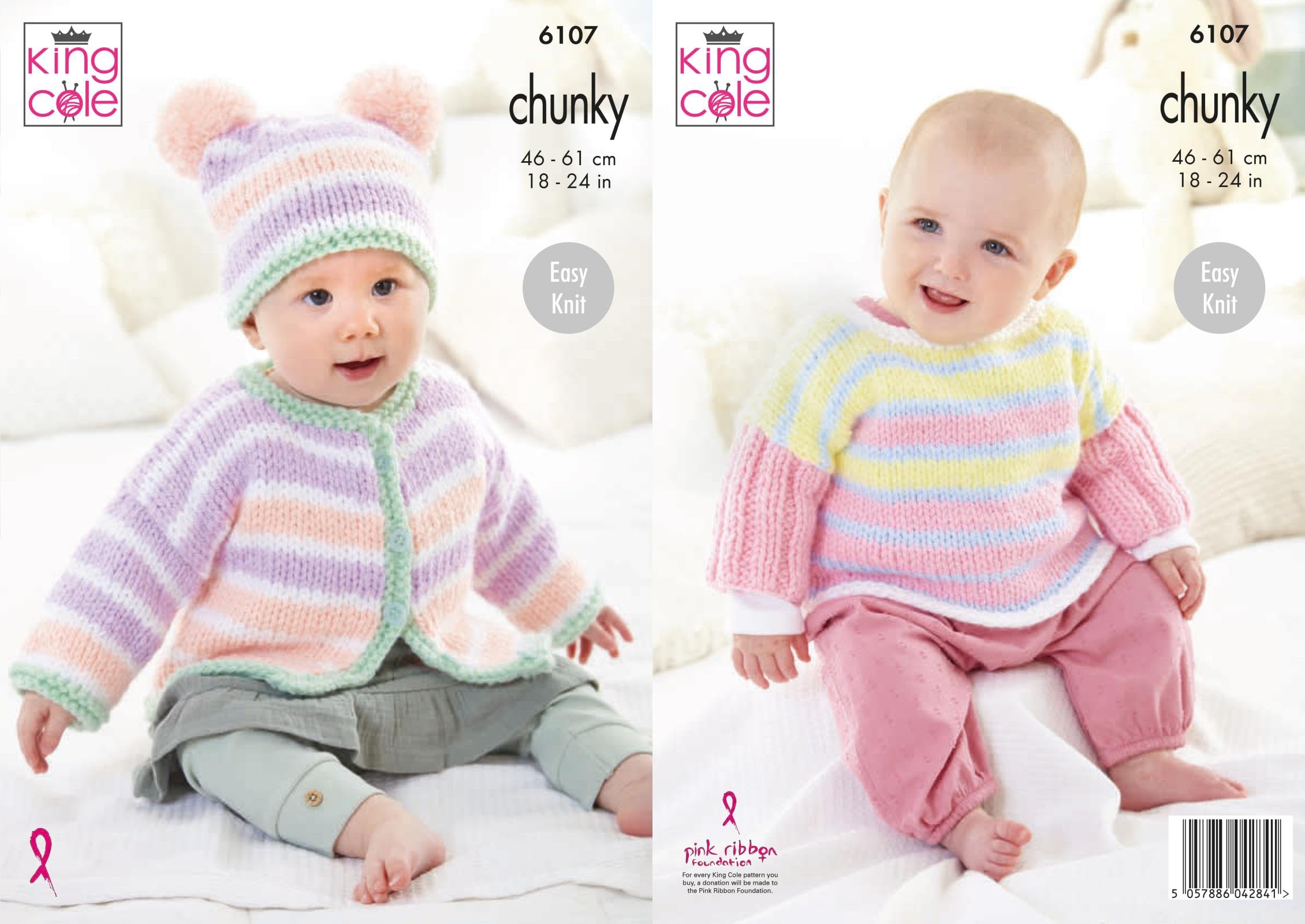 Cardigan, Top and Hat in King Cole Comfort Chunky (6107)