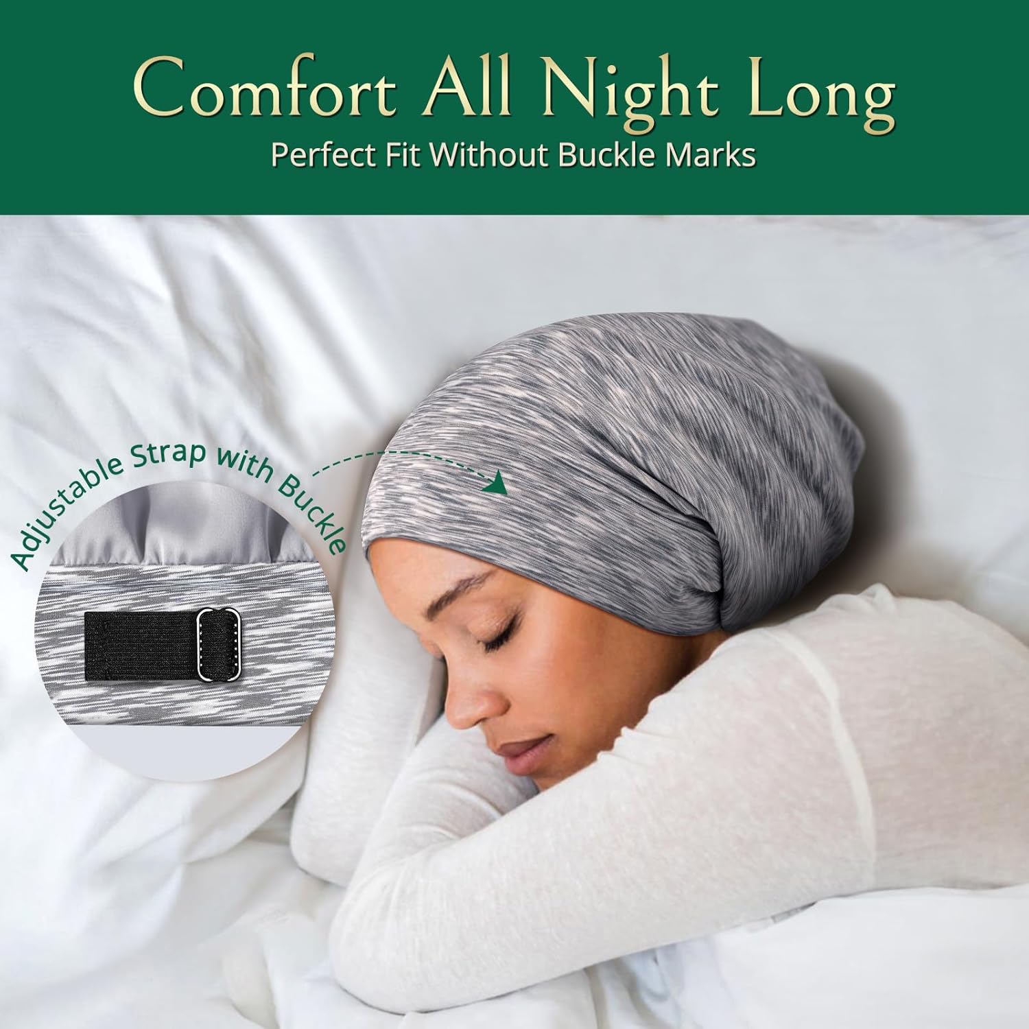 Joyhabit Satin Bonnet for Sleeping | Hair Protection,Overnight Frizz Control & Breakage Reduction - Image 3