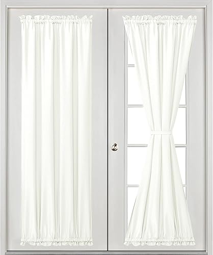 Miniatura 210 de Hiasan Cortinas para ventana de puerta delantera, bolsillo para barra, cortina de privacidad semitransparente para puerta francesa, 1 panel