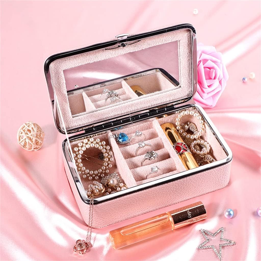 Rectangular Jewelry Box Earrings Earrings Studs Necklace Rings Jewelry Storage Box (Color : D, Size : As shown) (E As shown)