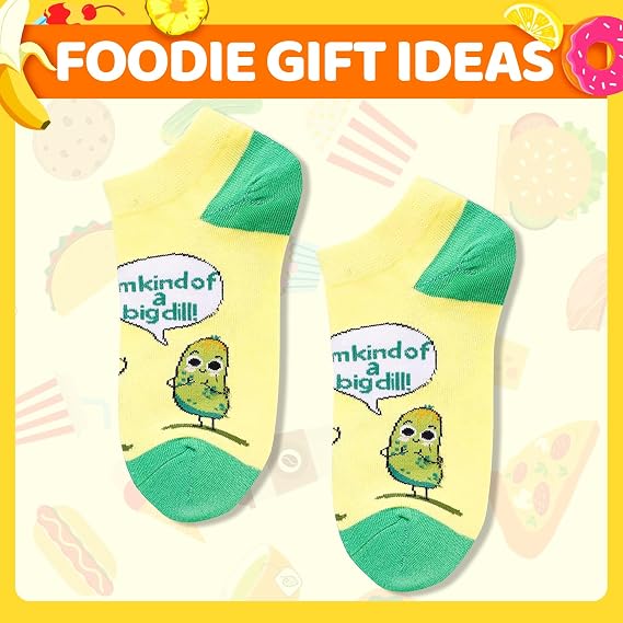 Zmart Funny Pickle Socks - Dill Pickle Gifts for Women, Stocking Stuffers