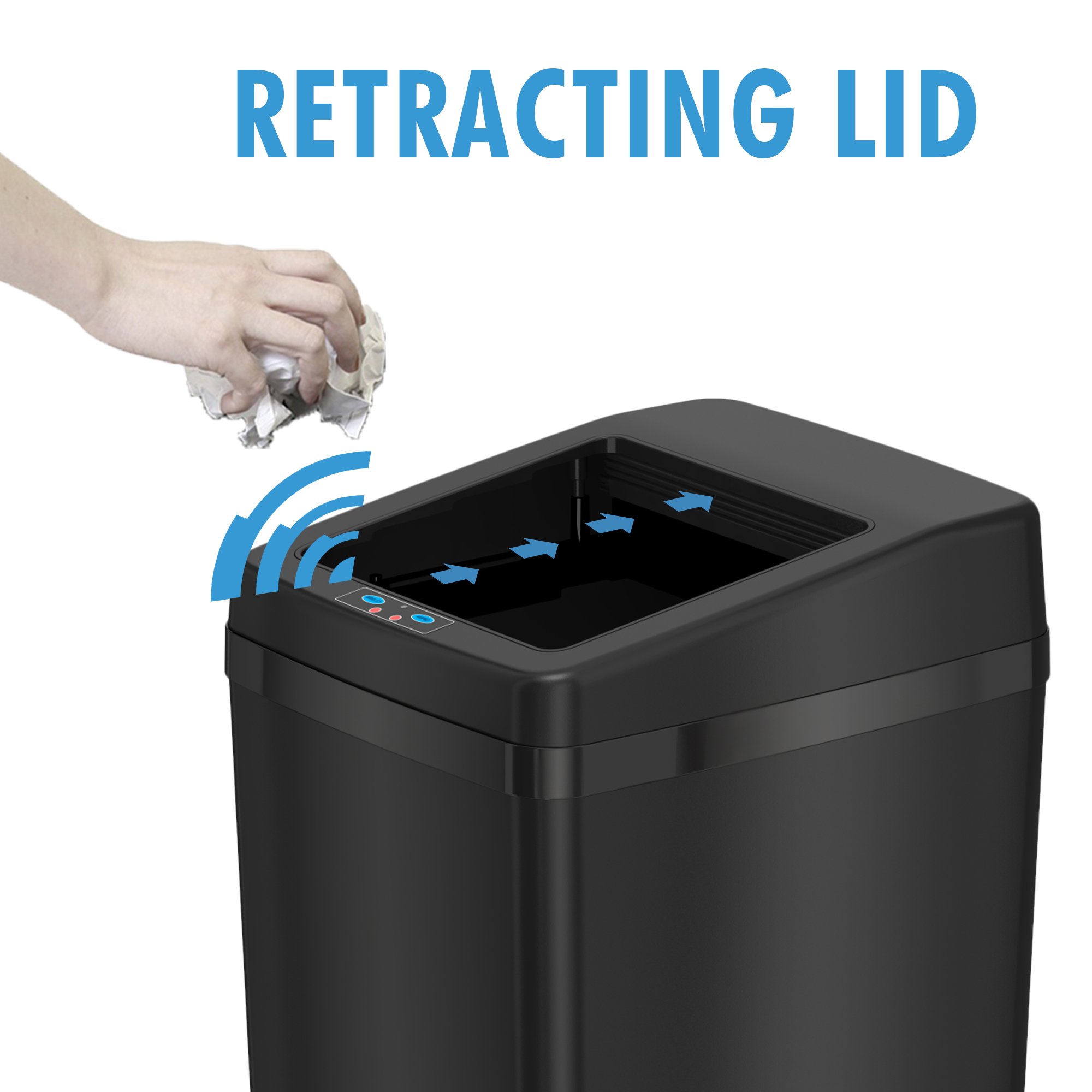 Buy iTouchless 14 Gallon Sliding Lid Automatic Sensor Trash Can with