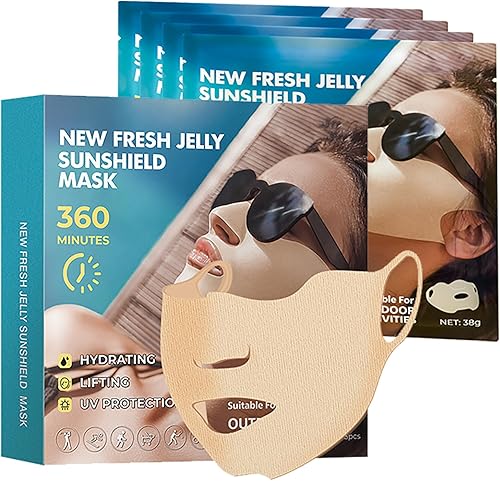 Parche de protección solar de golf para actividades al aire libre, parche facial con protección UV, máscara facial transpirable de gel hidratante,