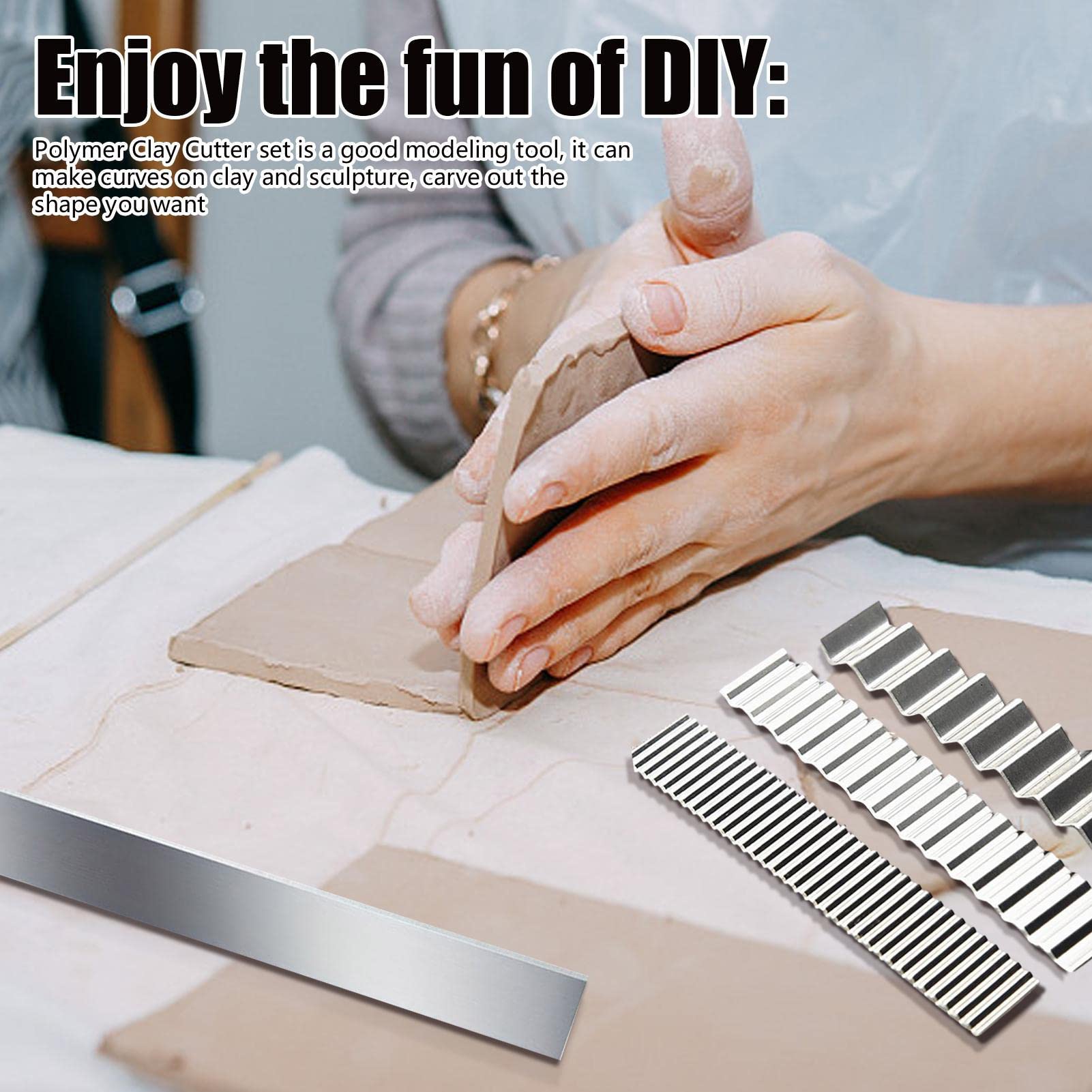 Polymer Clays, Stainless Steel Clays Slicer with Flexible