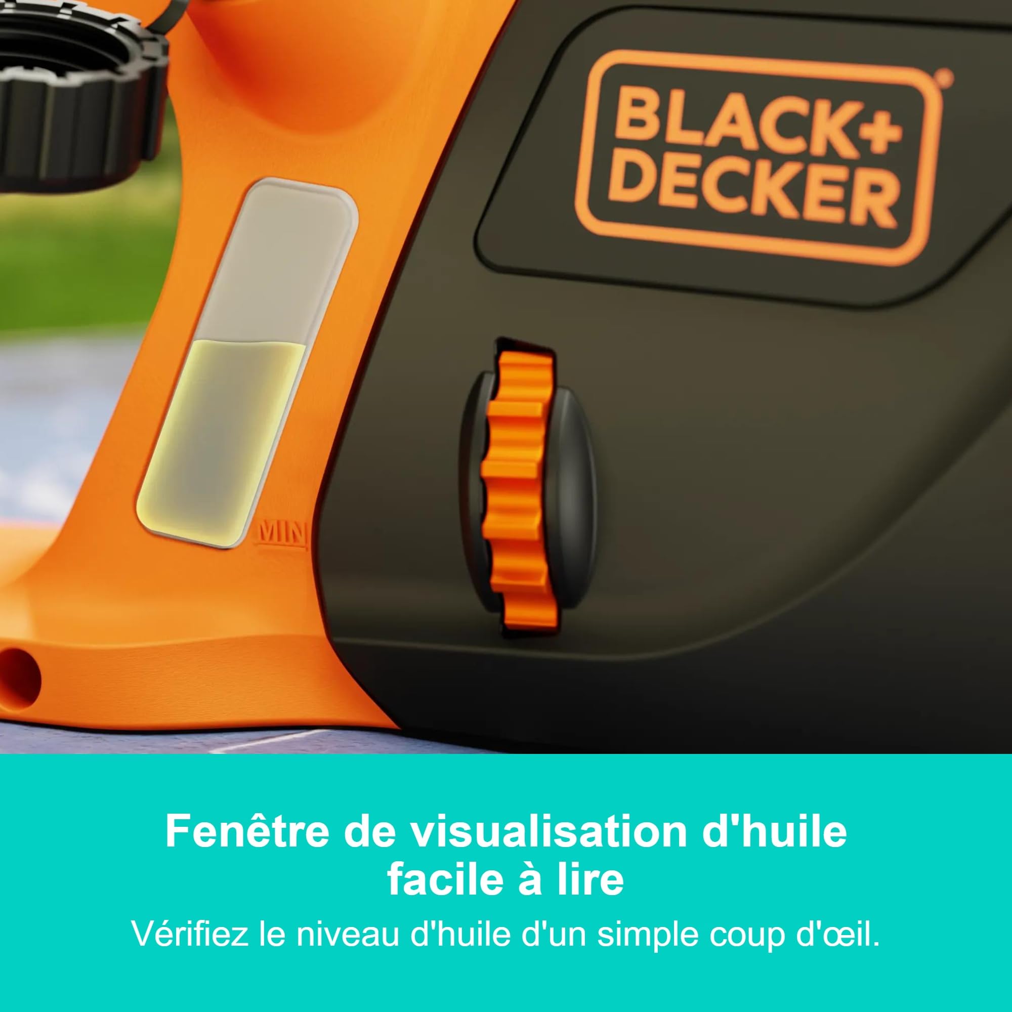 BLACK+DECKER Tronçonneuse électrique filaire 1800W 35cm avec frein de chaîne, BECS1835-QS