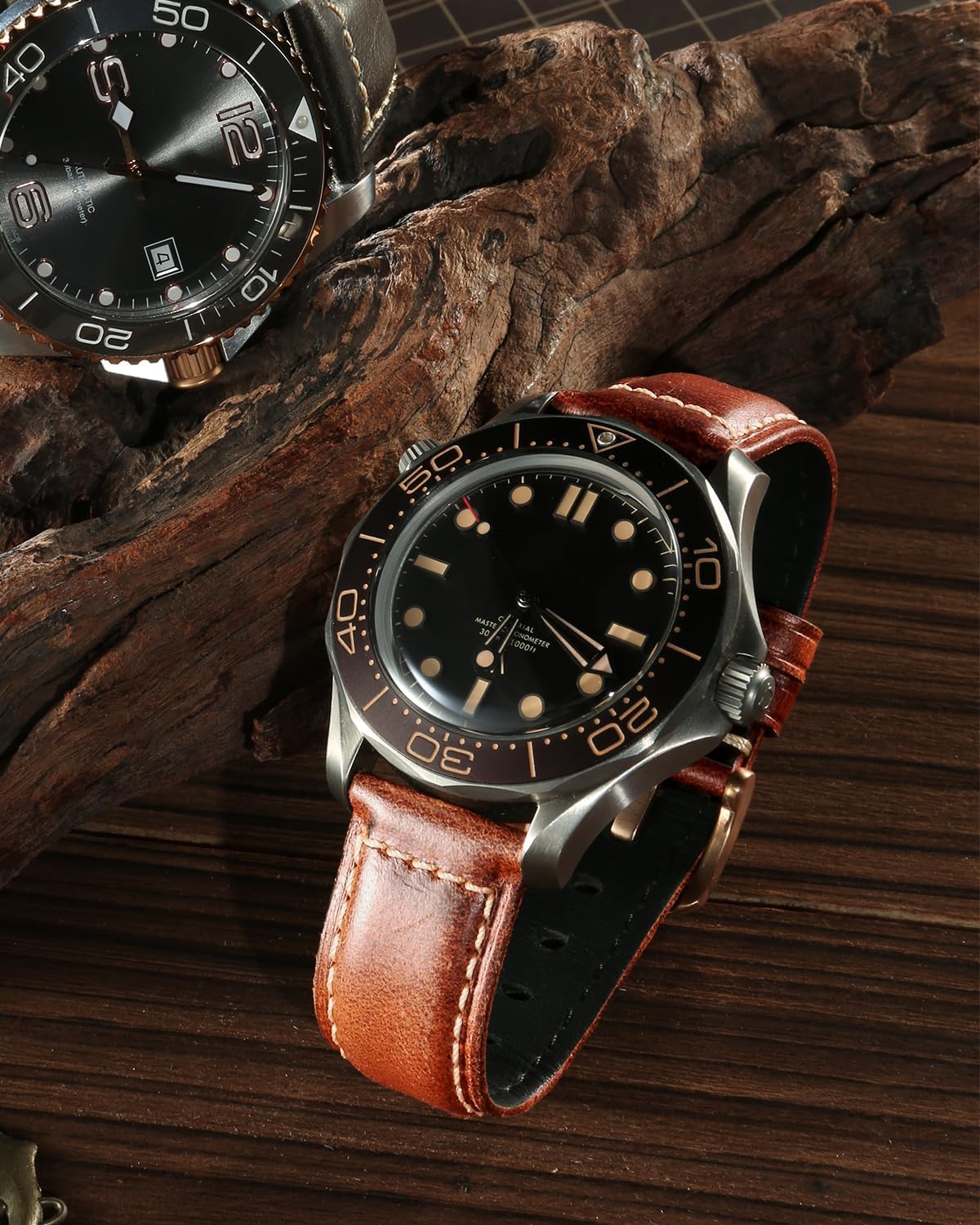 REZERO Watch Band, Vintage Oil Wax Leather Watch Straps 18mm 19mm 20mm 21mm 22mm 23mm 24mm 26mm Watch Belt for Men Women - Image 4