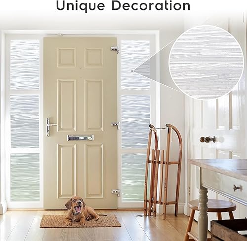 Miniatura 67 de rabbitgoo Película de privacidad para ventana, película de vidrio esmerilado, cubierta de vinilo extraíble para puertas, bloqueo UV, decorativa