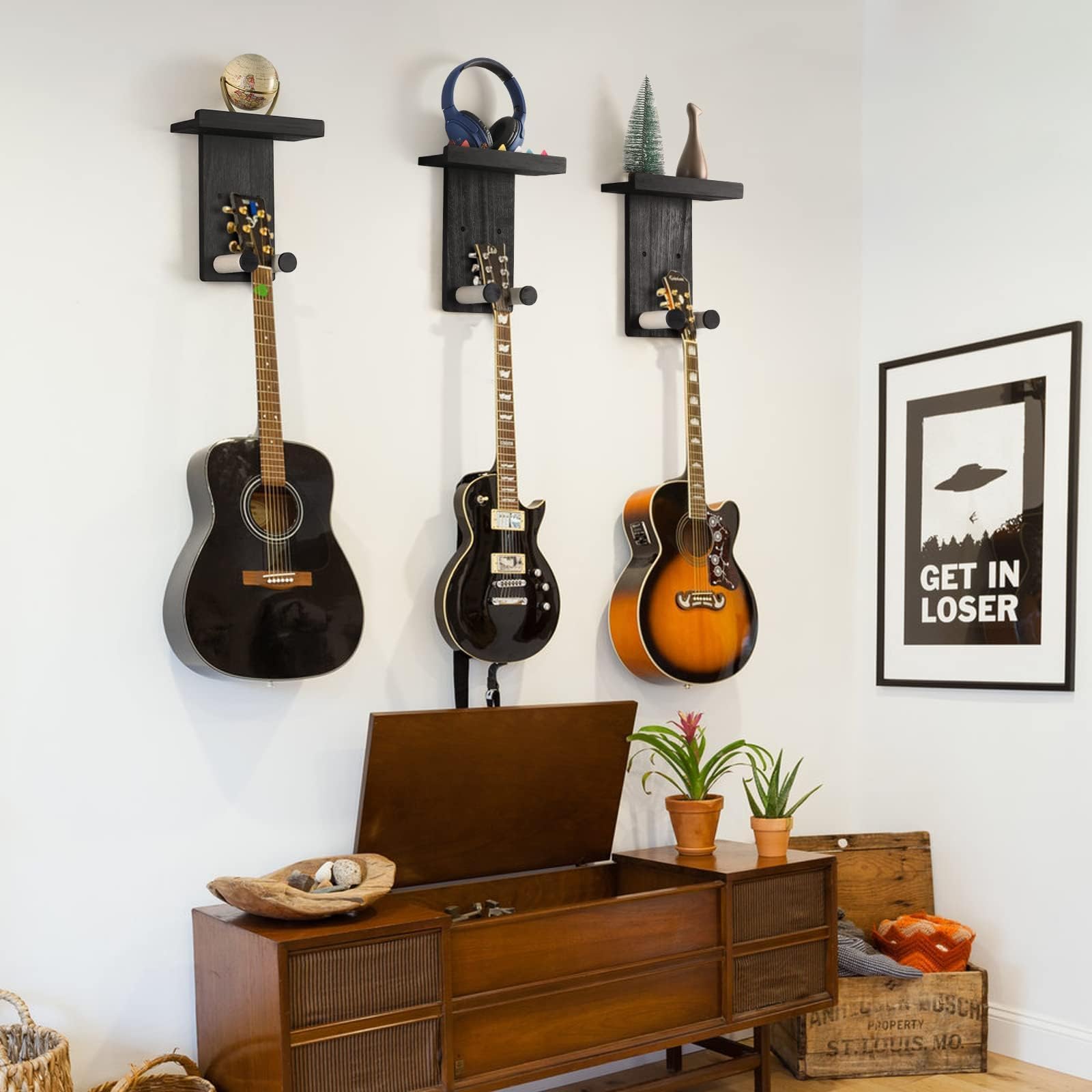 Ganci Da Muro Per Chitarra - Set Di 3 Con Rivestimento Protettivo - Foto 6