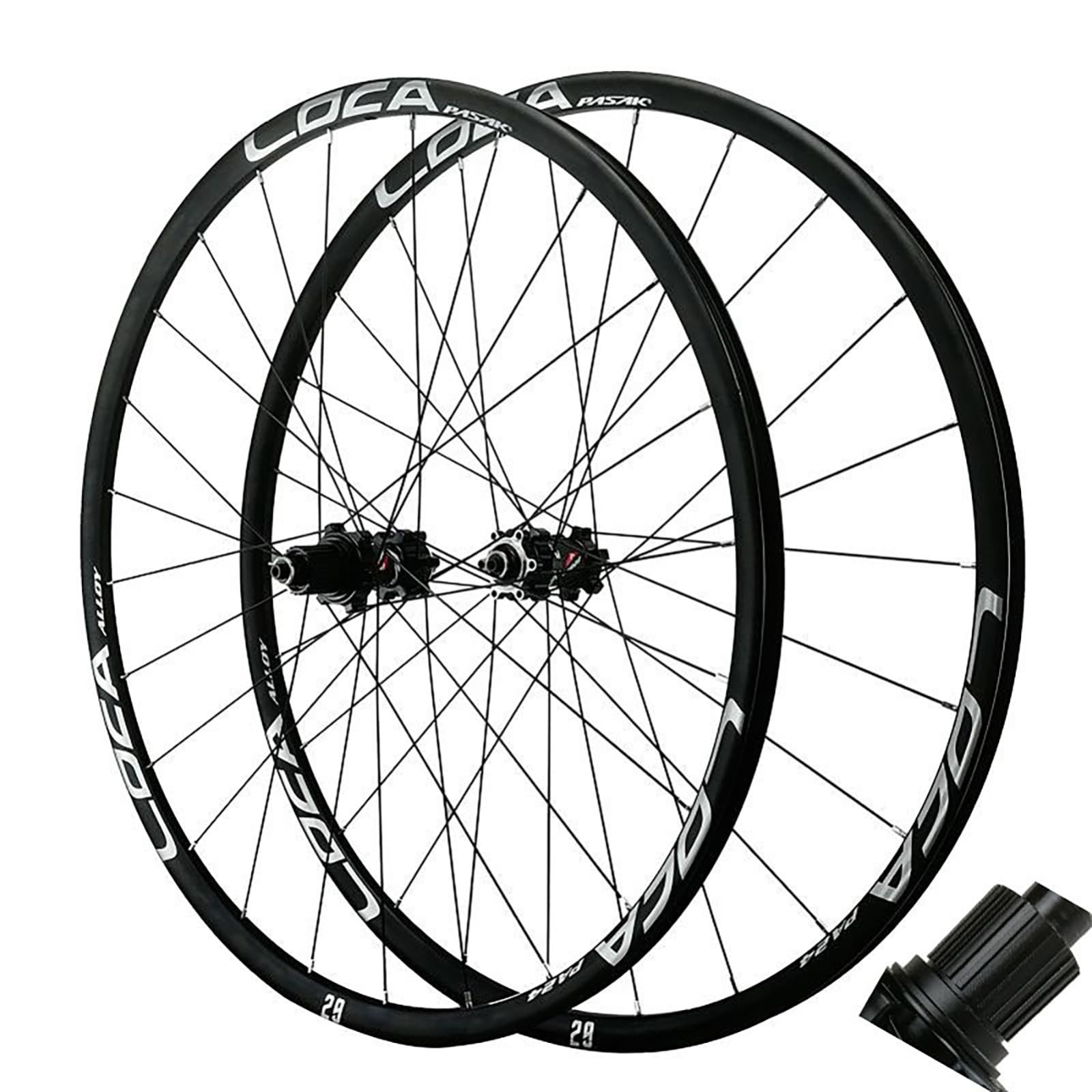 Juego de Ruedas para Bicicleta de montaña de 24/26/27,5/29 Pulgadas, Juego de Ruedas de llanta Ancha para Bicicleta de montaña, Ruedas Delanteras y traseras con buje de 5 trinquetes, Juego de Ruedas