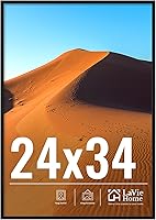 Vista 49 de LaVie Home Marco de fotos de 2 x 3, marco de fotos negro de 2 x 3 con plexiglás HD, marco de visualización de 2 x 3, 1 paquete, colección clásica