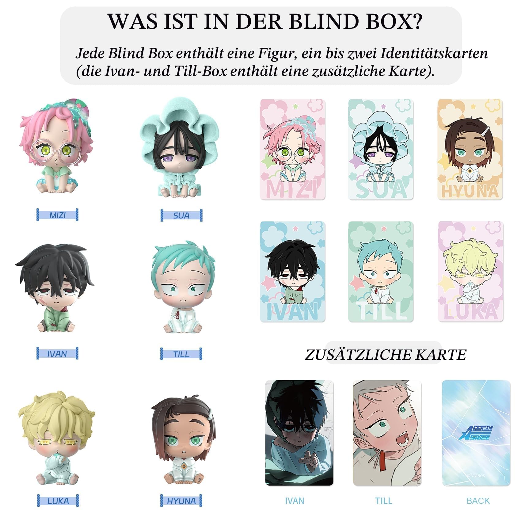 YJacuing Alien Stage Baby Serie Blind Box Figur (Einzelbox) | Anime Merch, ALNST, Offiziell Lizenzierte, Figuren, Heimdekoration