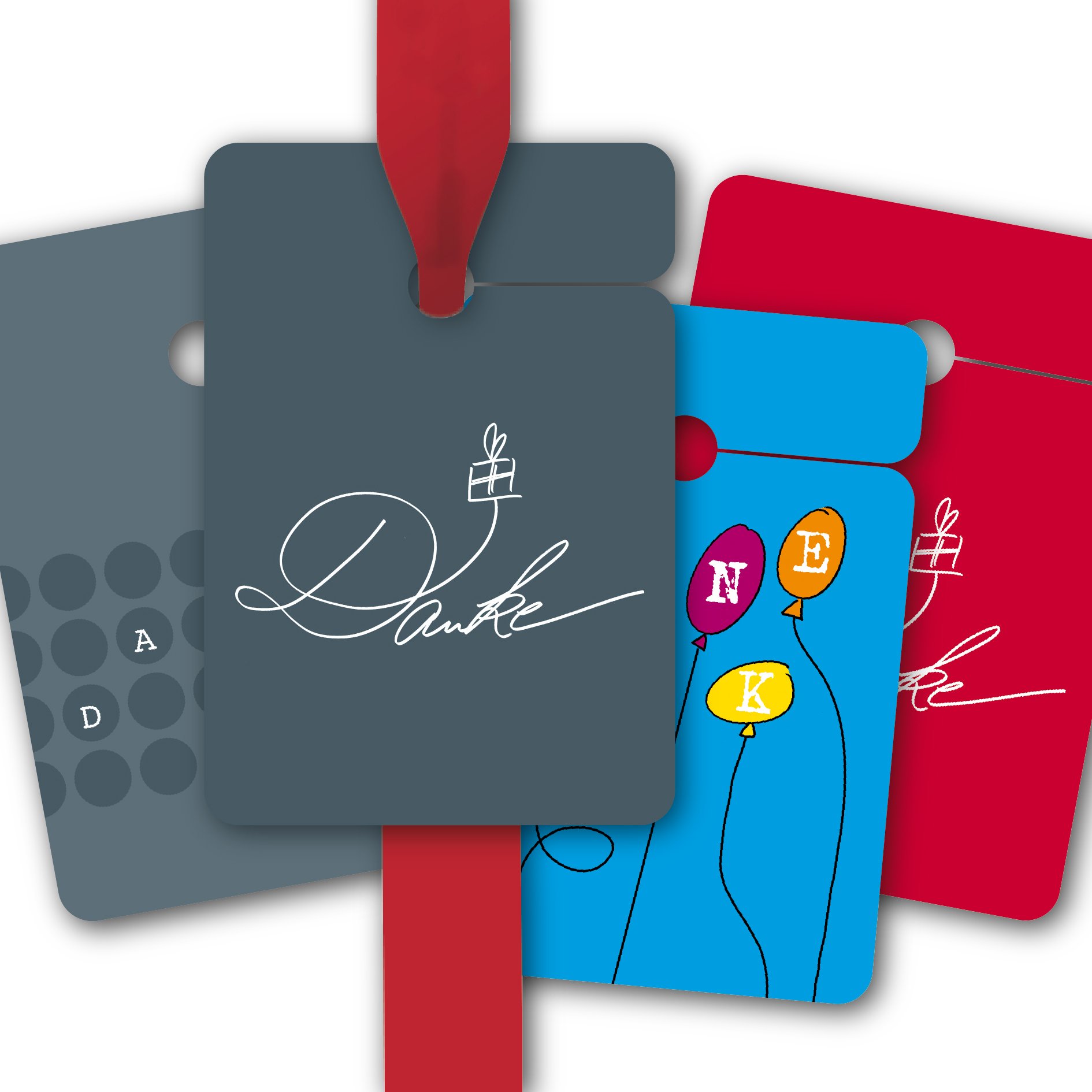 64 Stück Geschenkanhänger | Papier Anhänger | Geschenkkarten um stilvoll Danke zu sagen: Danke