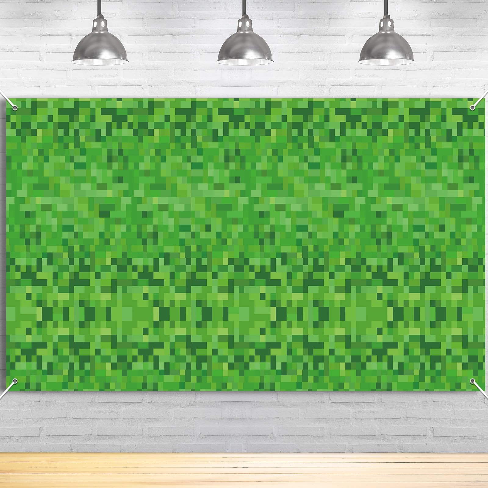 Pixel Party Backdrop Banner Decorations Pixel Theme Birthday Background Cloth Includes Video Game Party Background Cloth and Video Game Backdrop Banner for Kids Boys Gamer Shower Birthday Supplies