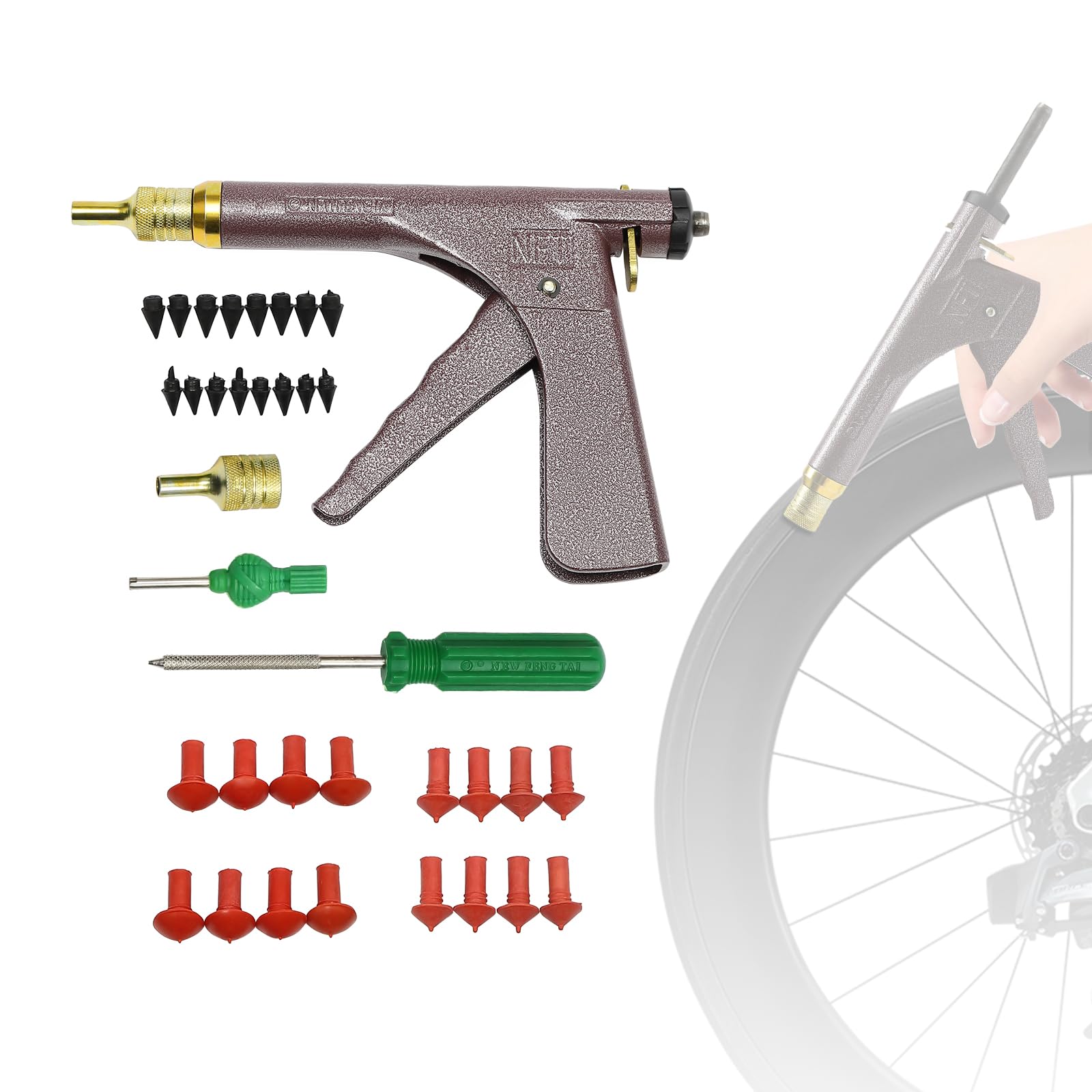 Kit de réparation de pneu tubeless voiture , moto
