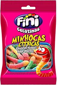 Fini Balas De Gelatina Minhocas Cítricas 250G
