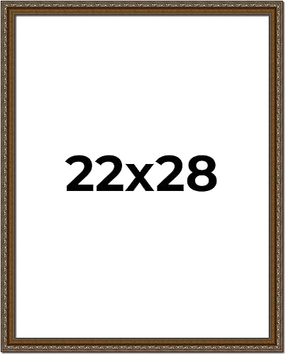 Miniatura 106 de Marco de fotos completo de madera dorada envejecida de 16 x 20 pulgadas con plexiglás acrílico UV, parte trasera de tablero de espuma y accesorios