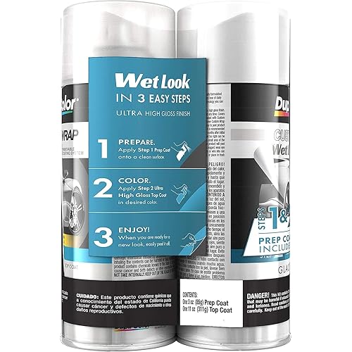 Dupli-Color ECWRC8810 Custom Wrap Wet Look Removable Automotive Paint - Glacier White Spray Paint - 11 oz. Aerosol Can