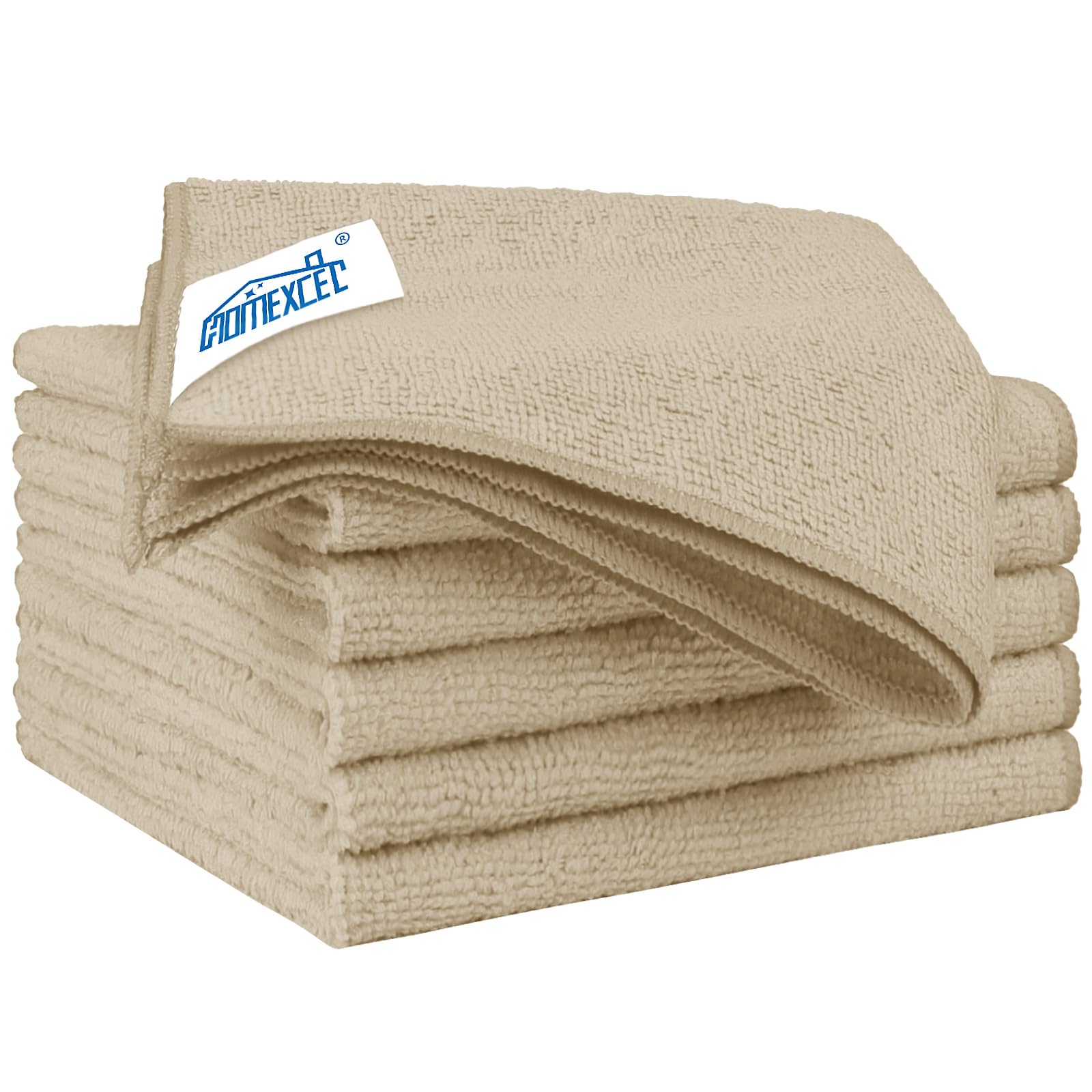 HOMEXCEL Brown Microfiber Cleaning Cloth 6 Pack 12.5 x 12.5 inch Microfiber Towels for Cars Ultra Absorbent Car Washing Cloth Lint Free Streak Free Cleaning Rags for Car, Kitchen Window