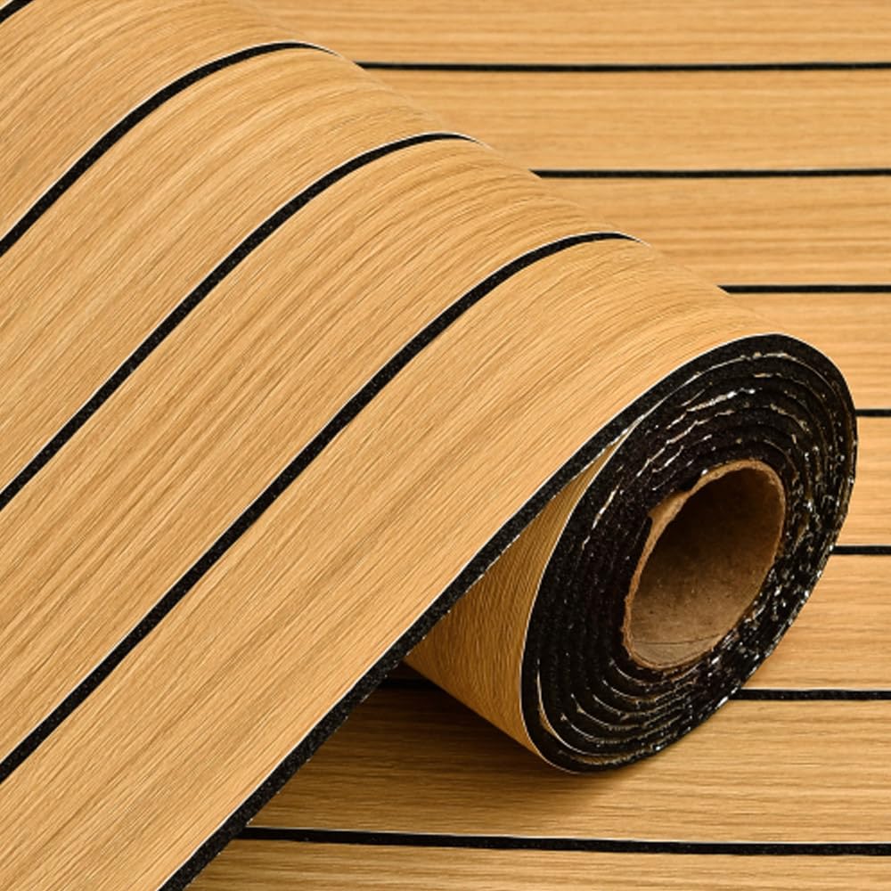 ANBILILA 3D Self Adhesive Wood Wall Panels, 40x300CM Peel and Stick Slat Effect Wallpaper, Soundproof Waterproof Vinyl Wall Stickers for Bedroom Living Room Decor — image 1