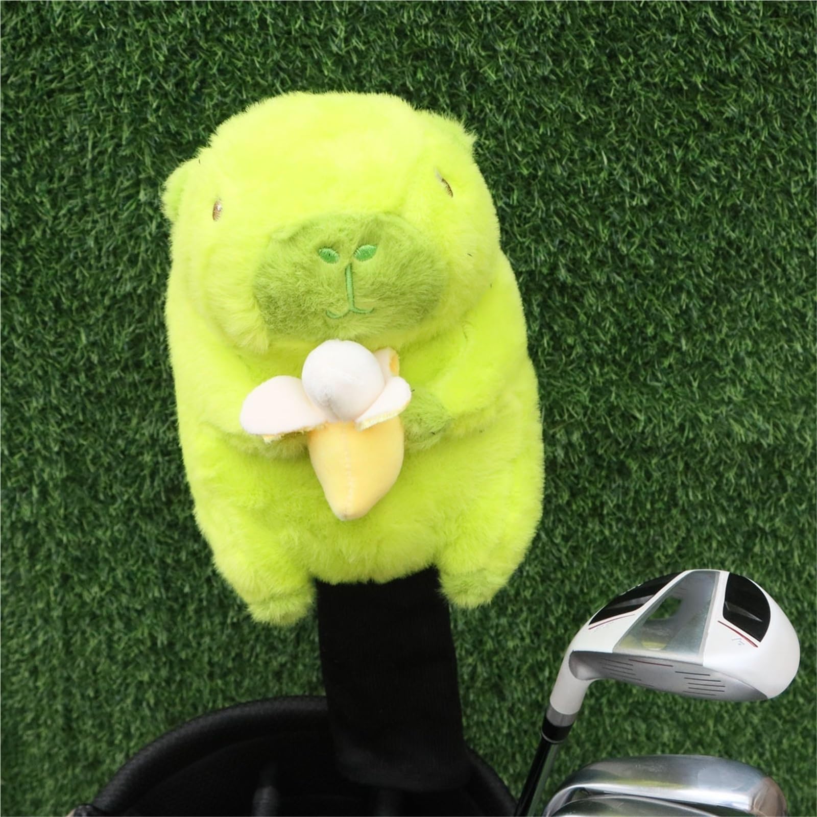 Capybara Golf Schlägerkopfhüllen, Golfschlägerhaube Kuschelweiche Schutzhülle Aus Plüsch Golferinnen