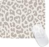 Seorsok Grey Leopard Mouse Pad, Mouse Mat Square Waterproof Mouse Pad Non-Slip Rubber Base Mouse Pads for Office Laptop,9.5x7.8x0.12 Inch