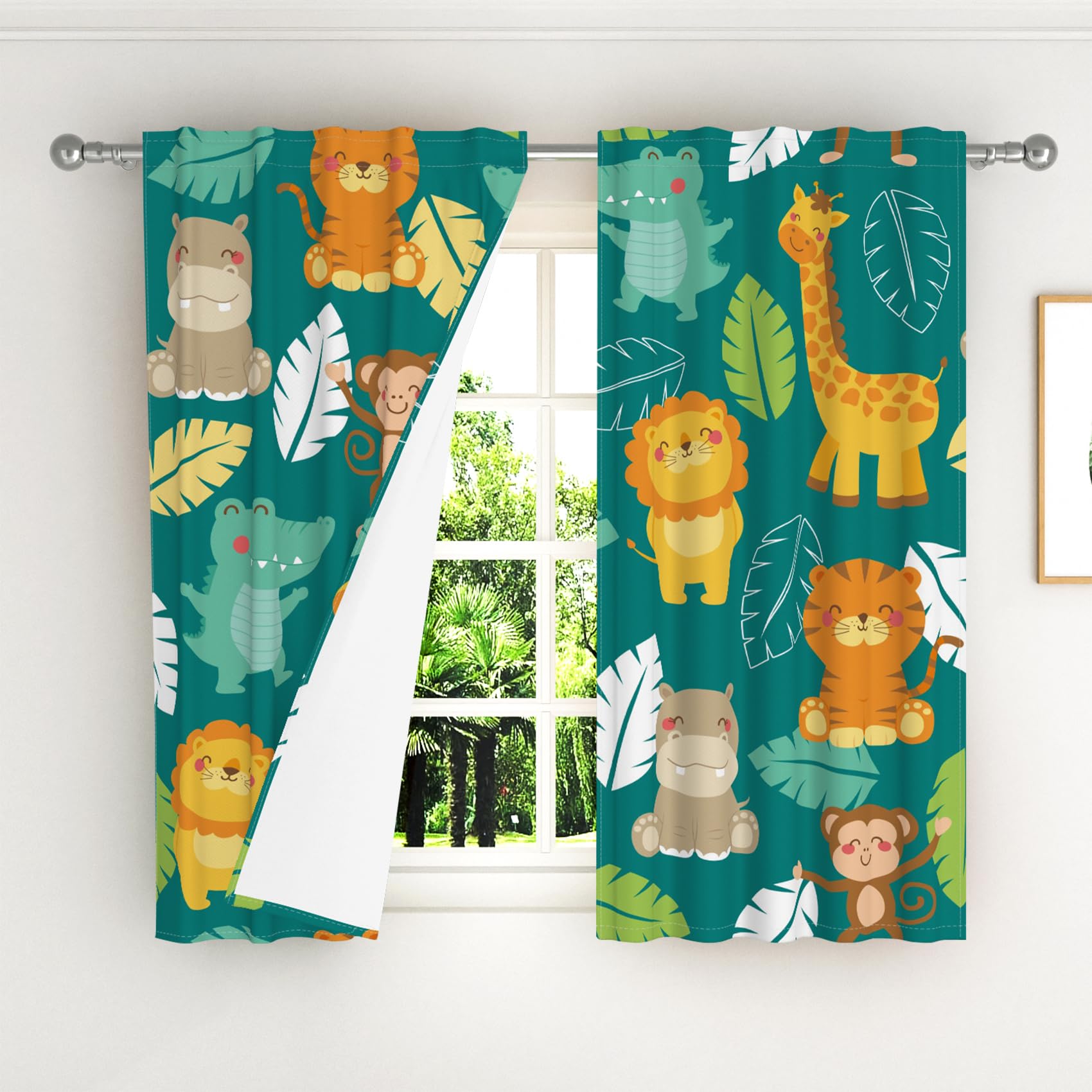 Kzzfqxb 107x160cm Kids Curtains 2 Panels - Image 3