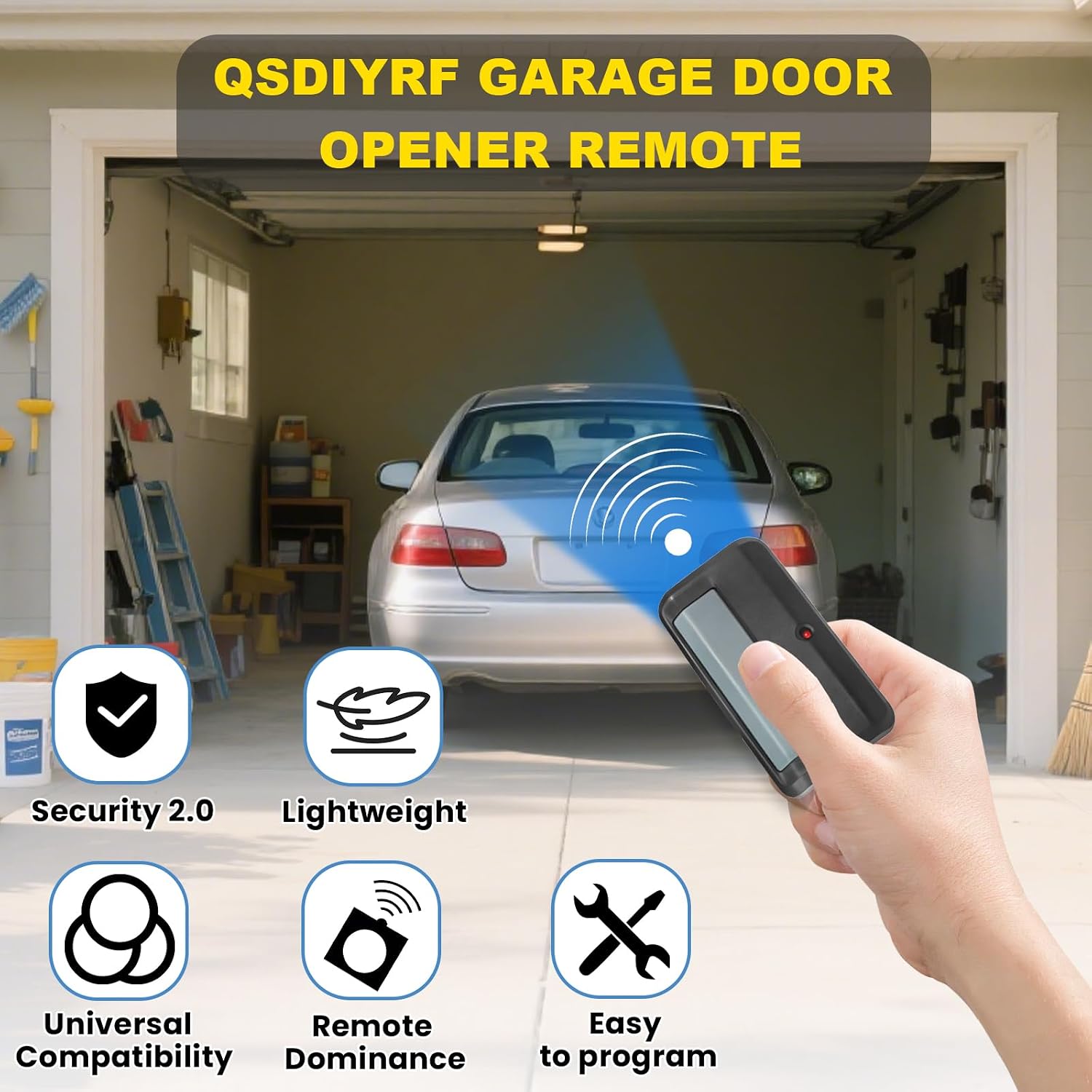 891LM Garage Door Remote 2-Pack for LiftMaster Chamberlain, Yellow Button image 4