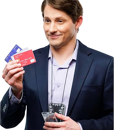 Miniatura 6 de Portatarjetas retráctiles - Soporte retráctil para tarjetas de identificación - Porta tarjetas de identificación retráctiles con funda para teléfono