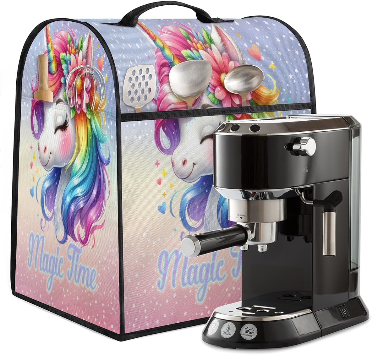 cfpolar Kitchen Aid Mixer Cover Compatible with 6-8 Quarts Unicorn Rainbow Animal Stand Mixer Cover Kitchen Aid Mixers Accessories Appliance Organizer Bag Dust Covers with Zipper Pocket