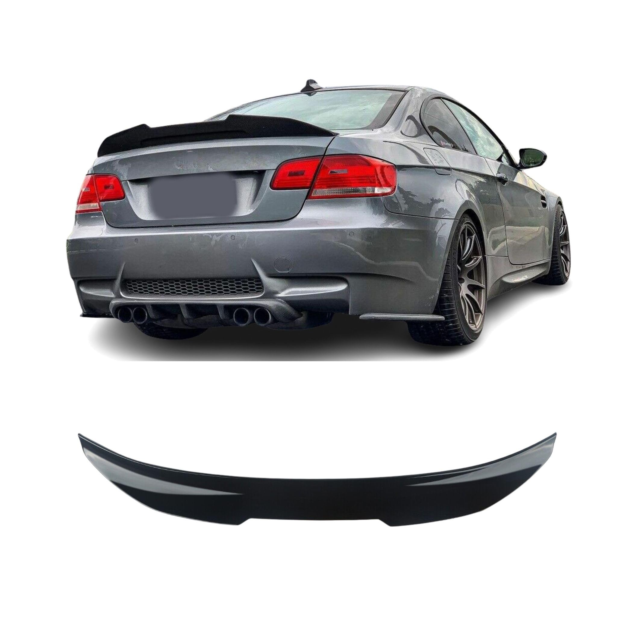 Spoiler Posteriore Alettone Per BMW 3er E92 Coupé Stile PSM Nero Lucido